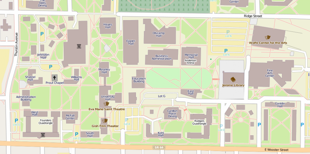 Bowling Green State in OpenStreetMap today