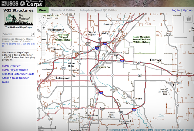 USGS uses OpenStreetMap
