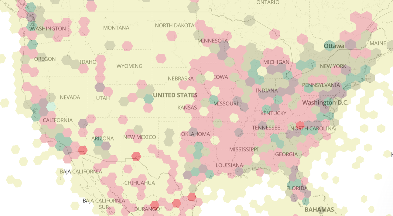 OSM Building coverage in the United States