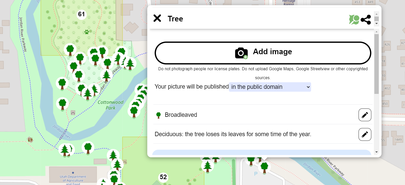 Tree Mapping on MapComplete