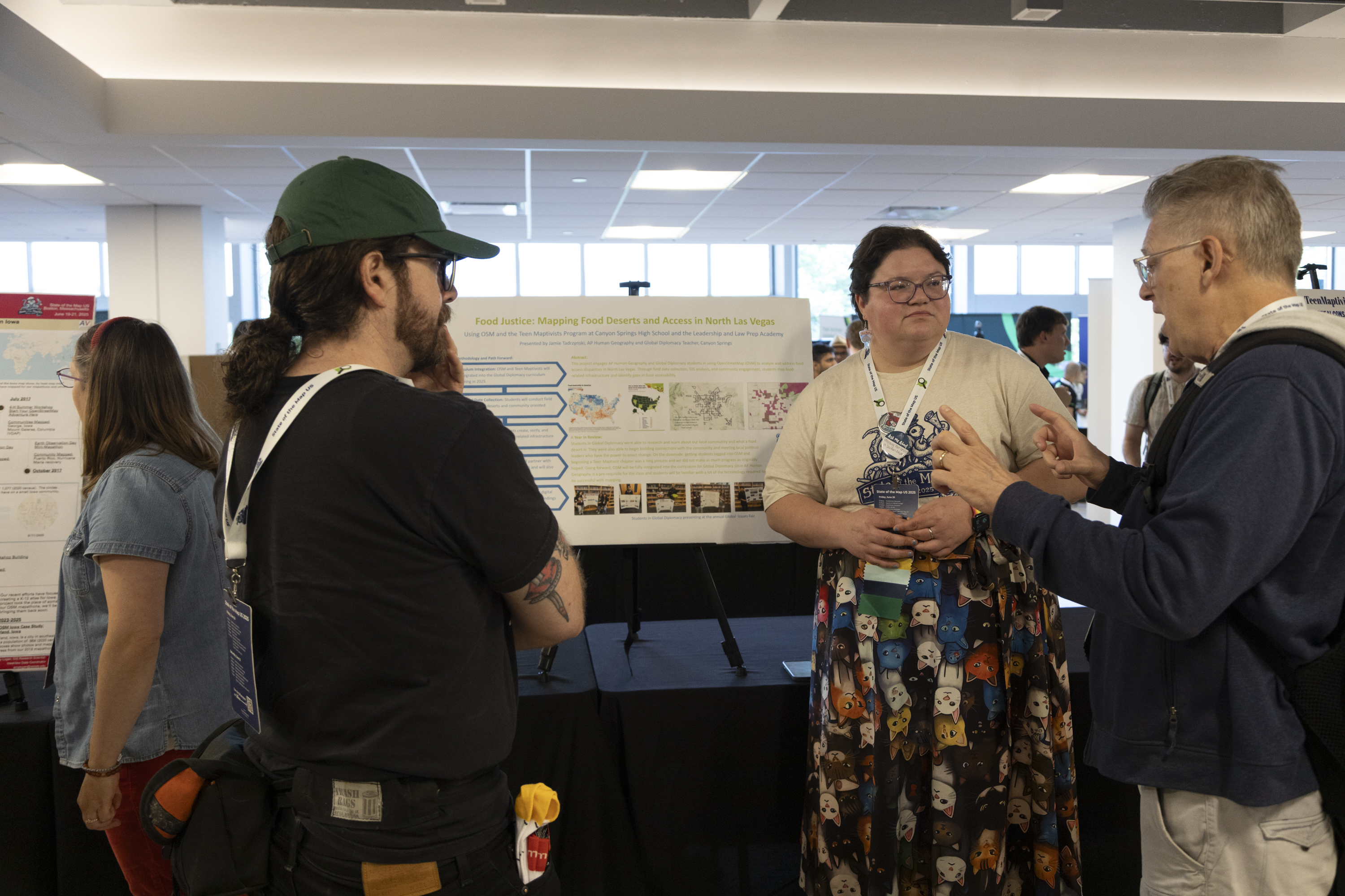 Poster presenters at State of the Map US 2025